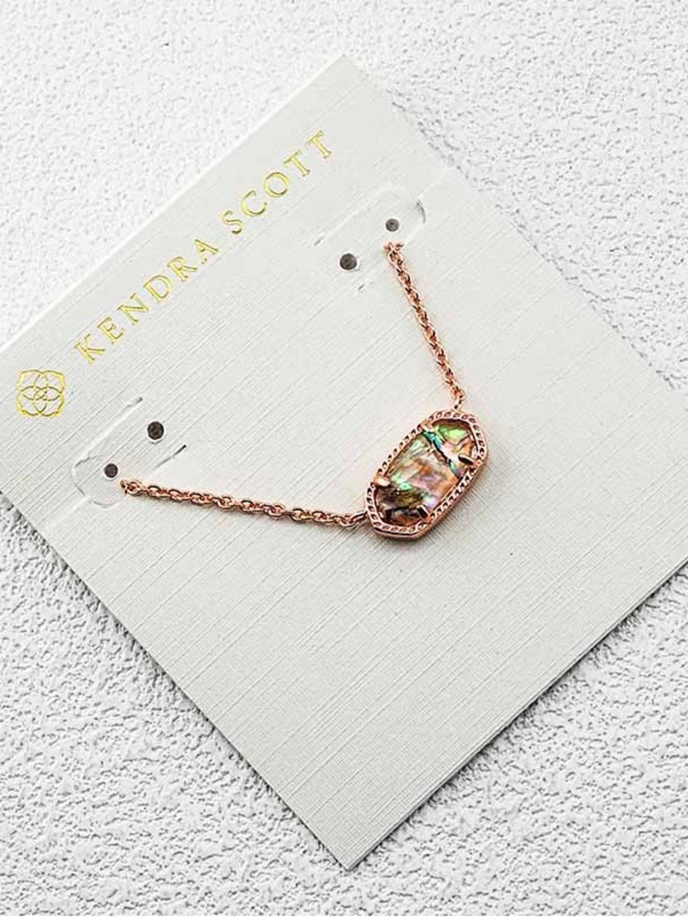 Kendra Scott Rose Gold Abalone Elisa Necklace - Iridescent